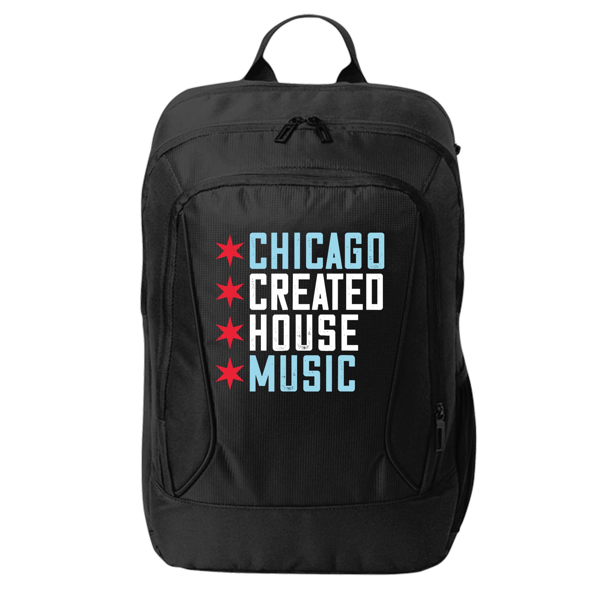 Chicago House Music Vintage DJ EDM City Backpack