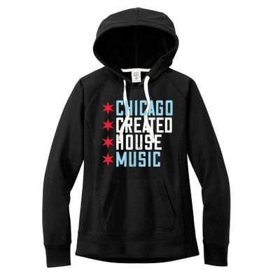 Chicago House Music Vintage DJ EDM Women's Fleece Hoodie