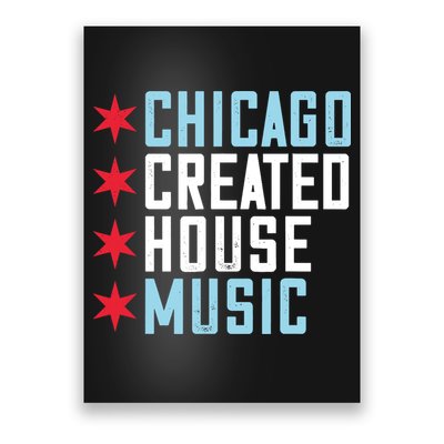 Chicago House Music Vintage DJ EDM Poster