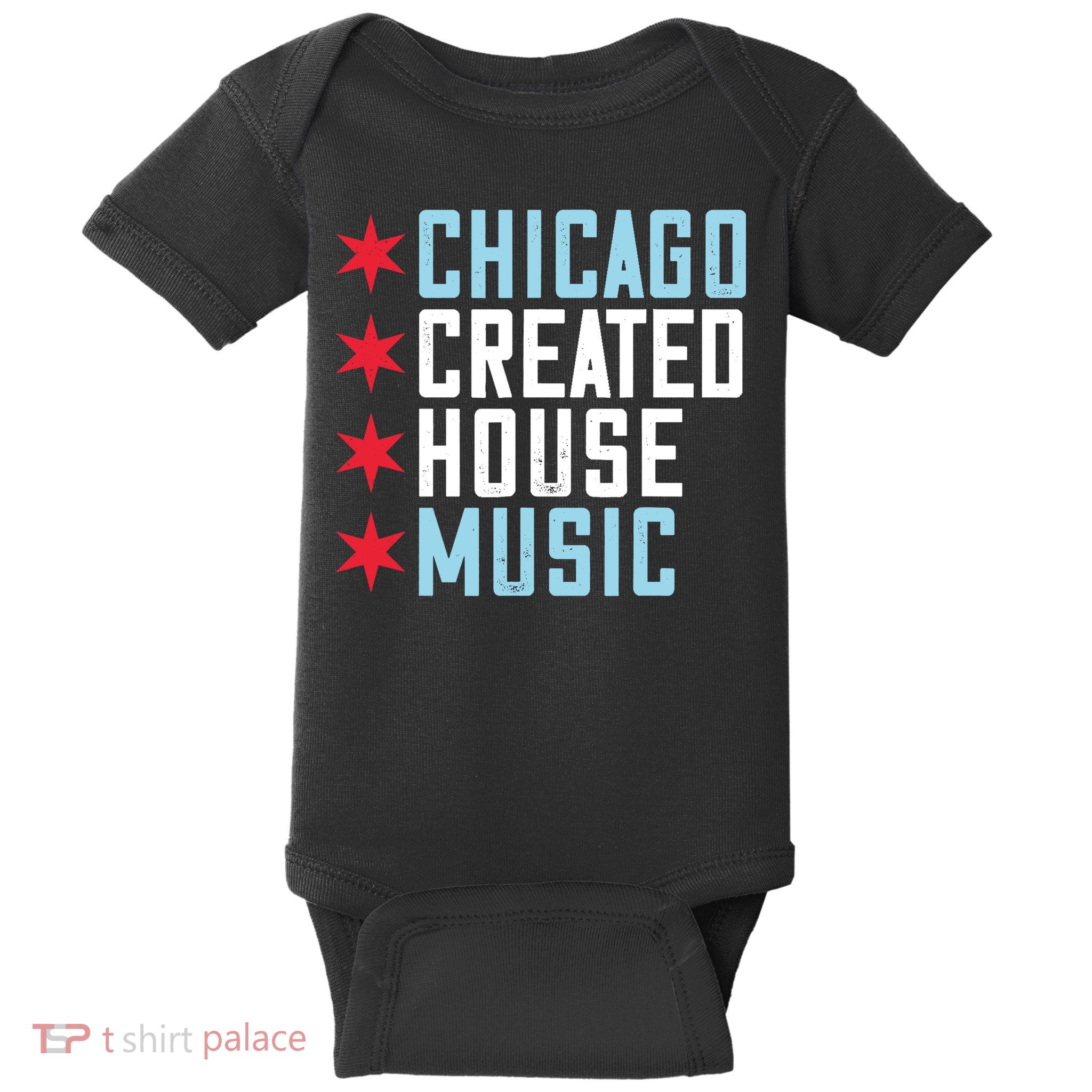 Chicago House Music Vintage DJ EDM Baby Bodysuit