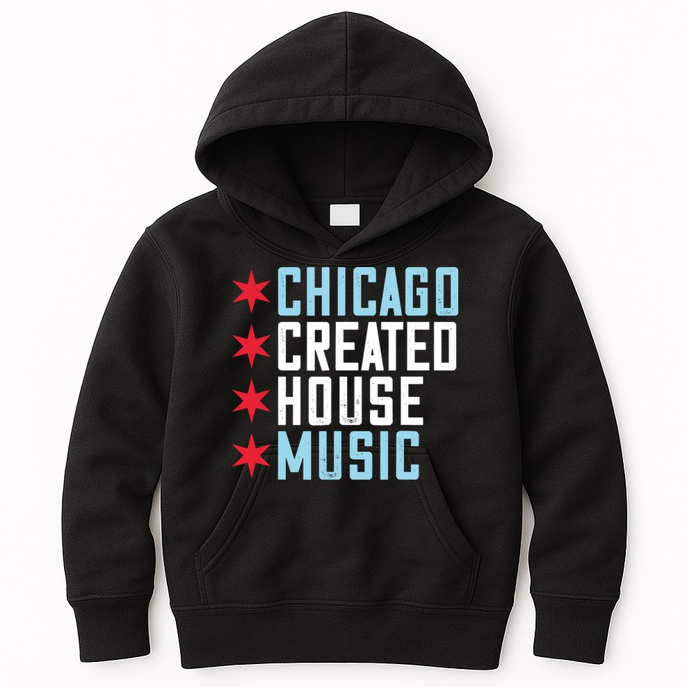 Chicago House Music Vintage DJ EDM Kids Hoodie