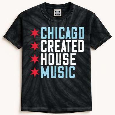 Chicago House Music Vintage DJ EDM Kids Tie-Dye T-Shirt