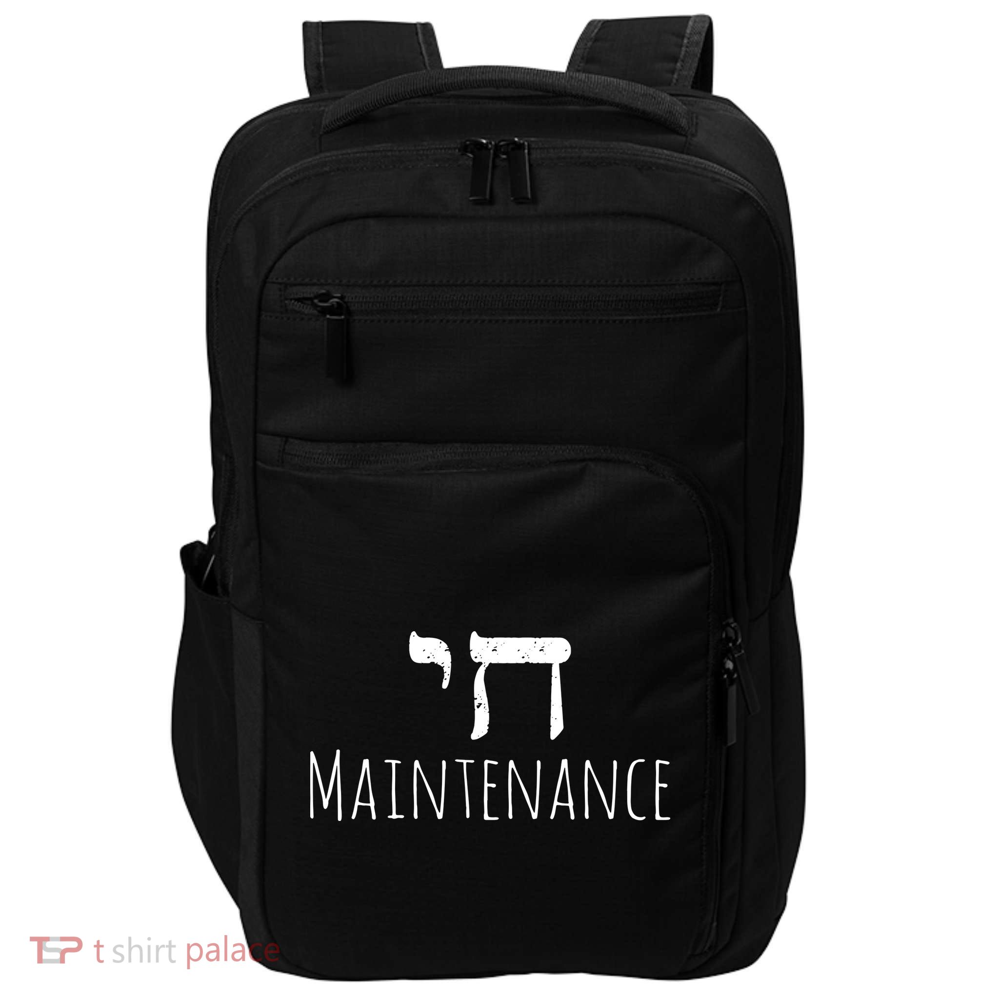 Chai High Maintenance Funny Hebrew Jewish Impact Tech Backpack