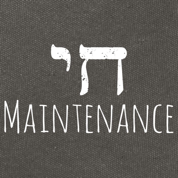 Chai High Maintenance Funny Hebrew Jewish Cotton Canvas Backpack