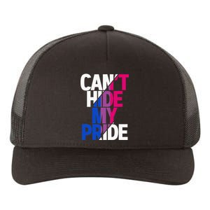 Cant Hide My Pride Bisexual Flag LGBTQ Bisexuality Bi LGBT Yupoong Adult 5-Panel Trucker Hat