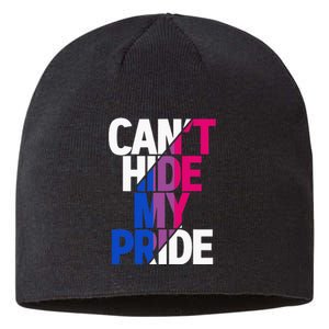 Cant Hide My Pride Bisexual Flag LGBTQ Bisexuality Bi LGBT Sustainable Beanie