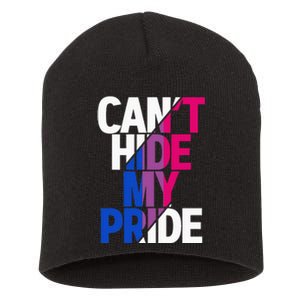 Cant Hide My Pride Bisexual Flag LGBTQ Bisexuality Bi LGBT Short Acrylic Beanie