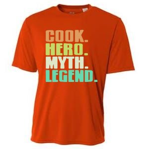 Cook Hero Myth Legend Retro Cooking Gift Present Gift Cooling Performance Crew T-Shirt