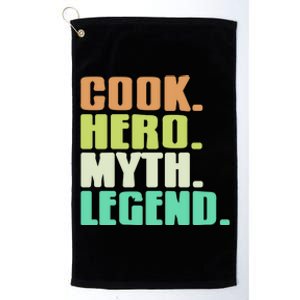 Cook Hero Myth Legend Retro Cooking Gift Present Gift Platinum Collection Golf Towel