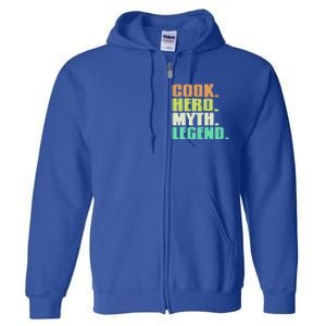 Cook Hero Myth Legend Retro Cooking Gift Present Gift Full Zip Hoodie