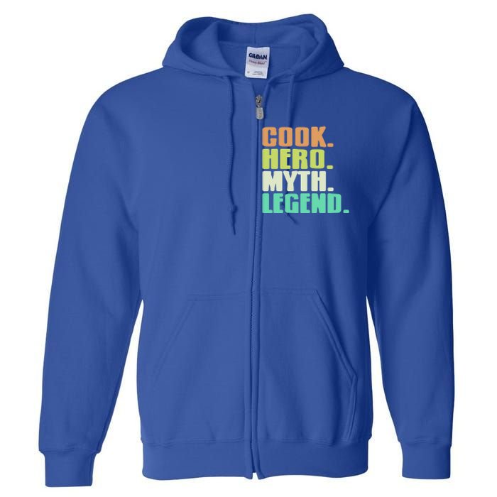 Cook Hero Myth Legend Retro Cooking Gift Present Gift Full Zip Hoodie