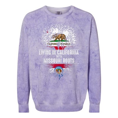 California Home Missouri Roots State Tree Flag Colorblast Crewneck Sweatshirt