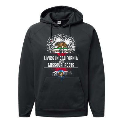 California Home Missouri Roots State Tree Flag Performance Fleece Hoodie