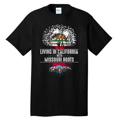 California Home Missouri Roots State Tree Flag Tall T-Shirt