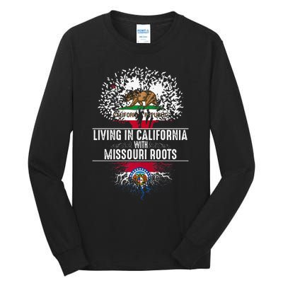 California Home Missouri Roots State Tree Flag Tall Long Sleeve T-Shirt