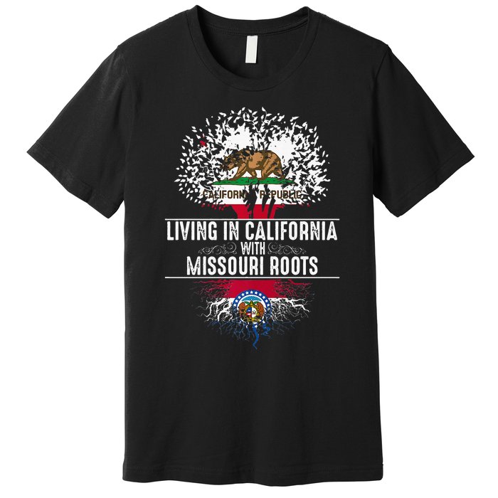 California Home Missouri Roots State Tree Flag Premium T-Shirt