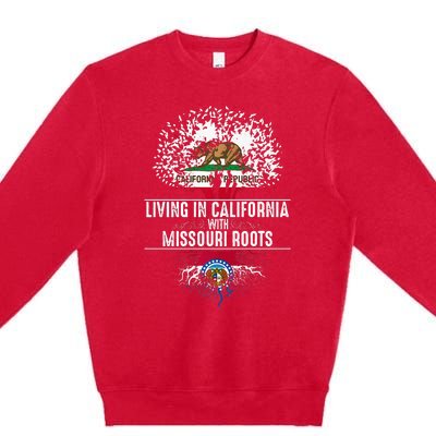 California Home Missouri Roots State Tree Flag Premium Crewneck Sweatshirt