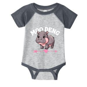 Cute Hippo Moo Deng Bouncy Pig Gift Infant Baby Jersey Bodysuit