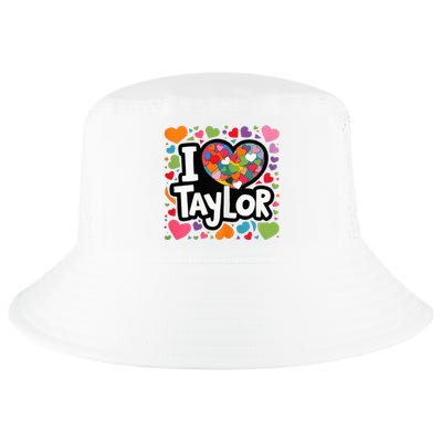 Colorful Heart My Name Is Taylor First Name Cool Comfort Performance Bucket Hat