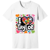 Colorful Heart My Name Is Taylor First Name Premium T-Shirt