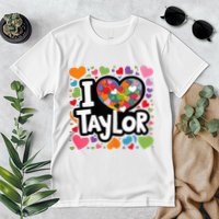 Colorful Heart My Name Is Taylor First Name Premium T-Shirt