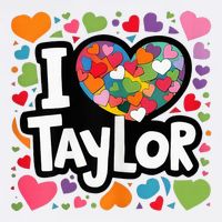 Colorful Heart My Name Is Taylor First Name Premium T-Shirt