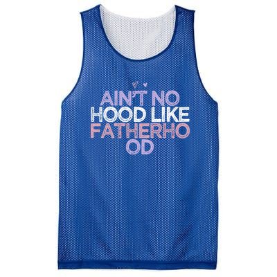 Colored Hearts Mom Funny Ain't No Hood Like Fatherhood Gift Mesh Reversible Basketball Jersey Tank