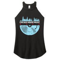 Chicago House Music Vinyl Dj Vintage Women's Perfect Tri Rocker Tank