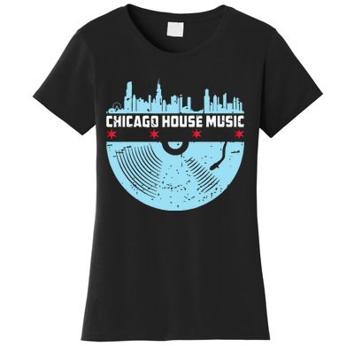 Chicago House Music Vinyl Dj Vintage Women's T-Shirt