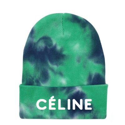 Céline Hello My Name Is Name Tag First Name Tie Dye 12in Knit Beanie