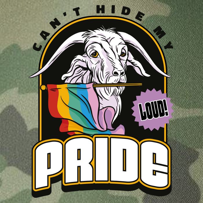 Can't Hide My Pride LGBT Goat Rainbow Flag Legacy Tie Dye Trucker Hat