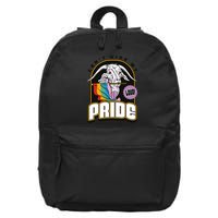 Can't Hide My Pride LGBT Goat Rainbow Flag 16 in Basic Backpack