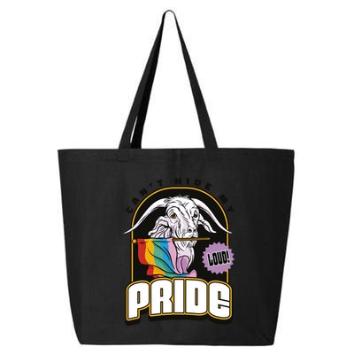 Can't Hide My Pride LGBT Goat Rainbow Flag 25L Jumbo Tote