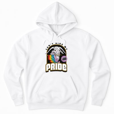 Can't Hide My Pride LGBT Goat Rainbow Flag Hoodie