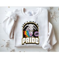 Can't Hide My Pride LGBT Goat Rainbow Flag Sweatshirt