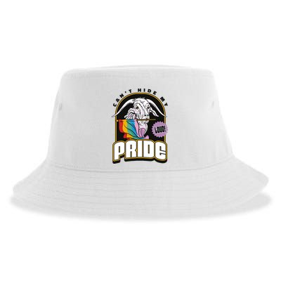 Can't Hide My Pride LGBT Goat Rainbow Flag Sustainable Bucket Hat