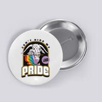 Can't Hide My Pride LGBT Goat Rainbow Flag Button