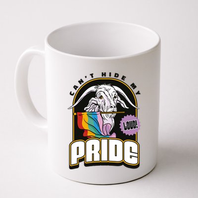 Can't Hide My Pride LGBT Goat Rainbow Flag Mug