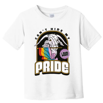 Can't Hide My Pride LGBT Goat Rainbow Flag Toddler T-Shirt