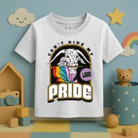 Can't Hide My Pride LGBT Goat Rainbow Flag Toddler T-Shirt