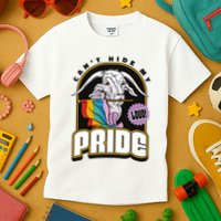 Can't Hide My Pride LGBT Goat Rainbow Flag Kids T-Shirt
