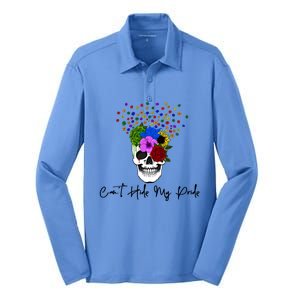 Cant Hide My Pride Skull Funny Lgbt Gift Silk Touch Performance Long Sleeve Polo