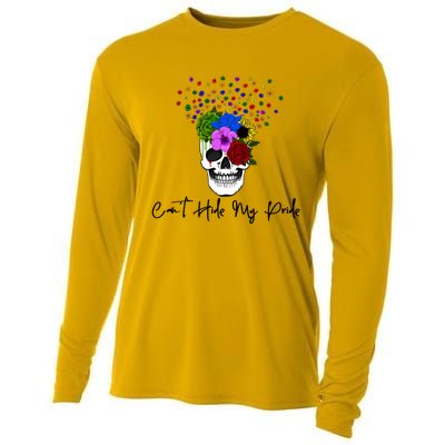 Cant Hide My Pride Skull Funny Lgbt Gift Cooling Performance Long Sleeve Crew