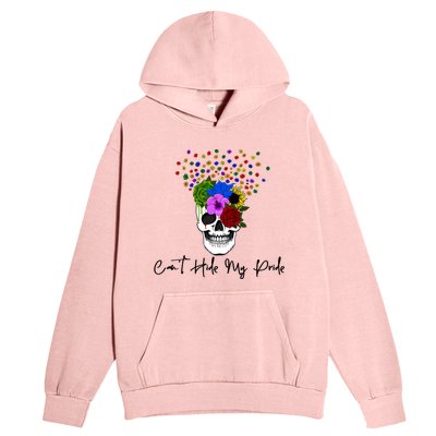 Cant Hide My Pride Skull Funny Lgbt Gift Urban Pullover Hoodie