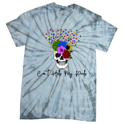 Cant Hide My Pride Skull Funny Lgbt Gift Tie-Dye T-Shirt