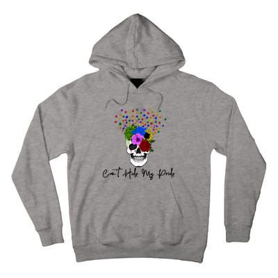 Cant Hide My Pride Skull Funny Lgbt Gift Tall Hoodie