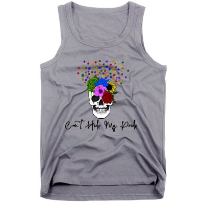 Cant Hide My Pride Skull Funny Lgbt Gift Tank Top