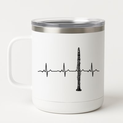 Clarinet Heartbeagift Meaningful Gift Best Funny Clarinet Player Gift 12 oz Stainless Steel Tumbler Cup