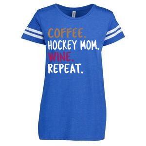 Coffee Hockey Mom Wine Repeat Cool Gift Enza Ladies Jersey Football T-Shirt