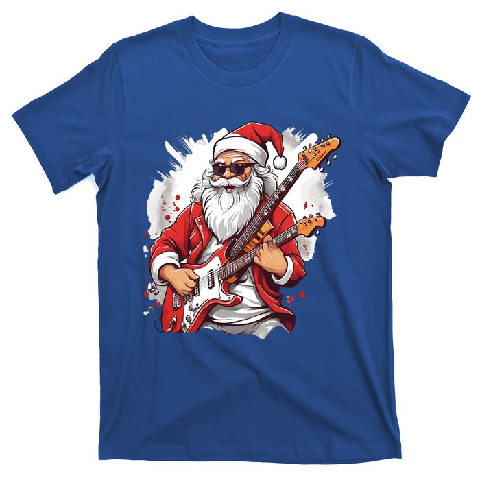 Christmas Heavy Metal Rock And Roll Electric Guitar Xmas Santa Gift T-Shirt